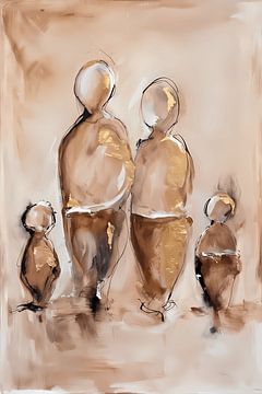 Familienkonstellation 4 Personen von FoXo Art