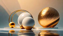 Designballen met wit en goud