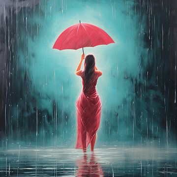 Malerei Romantischer Regenschauer von Art Lovers