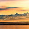 Vue sur le lac de Constance et les Alpes suisses en automne sur Dieter Walther