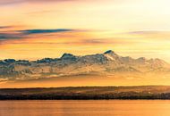 Lake Constance and the Swiss Alps in autumn by Dieter Walther thumbnail