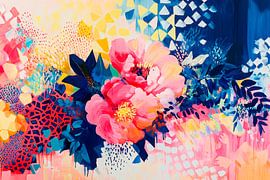 A blooming blaze of colour in the abstract by Poster Art Shop