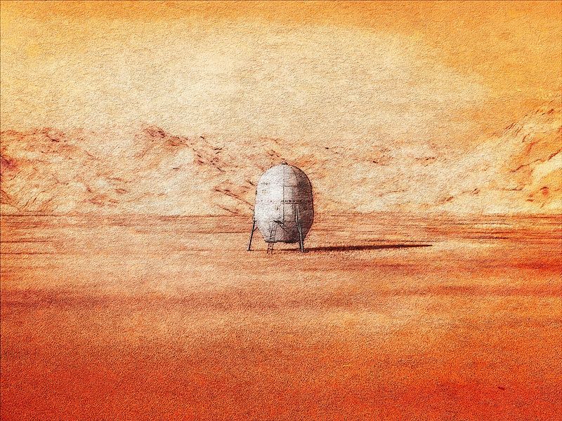 Landing on Mars by Frans Blok - photos, art and other wall decoration
