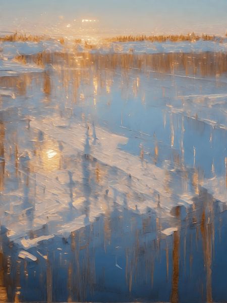 Abstrakte Winterlandschaft von Jolique Arte