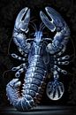 Lobster luxe - Delft blue lobster - Classic modern by Marianne Ottemann - OTTI thumbnail