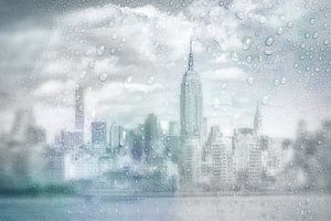 MIDTOWN MANHATTAN Regnerischer Tag | verträumtes blau
