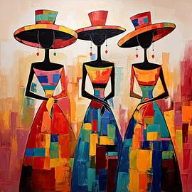 Ladies with hats by Bert Nijholt
