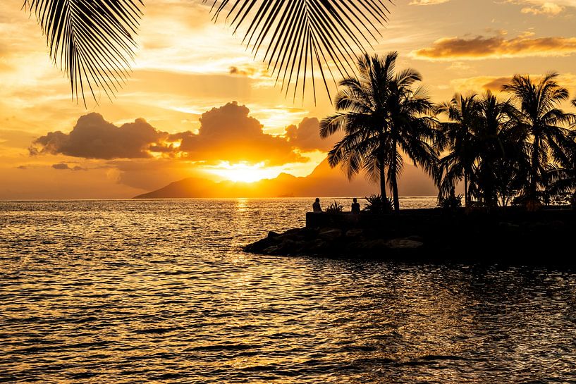 Gouden Gloed in Tahiti van Nancy Pauwels Photo