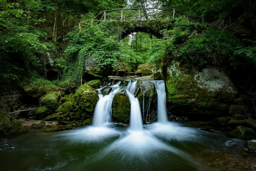 Waterfall in Luxembourg (Müllertal) by Henk v Hoek