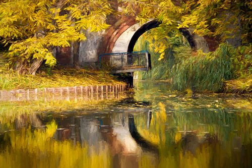 BERLIN Lietzensee - pont de l'automne