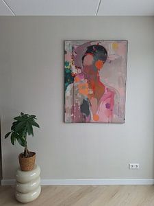 Colourful, modern and abstract portrait