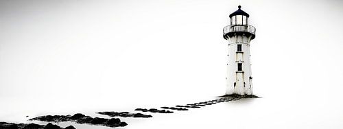 Étapes | Panorama minimaliste d'un phare en haute lumière