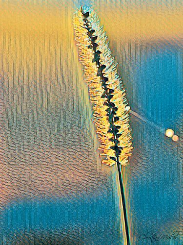 Brin d'herbe numérique avec parcours artificiel