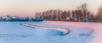 Empelse Dijk in de sneeuw