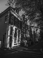 Kleurrijke huizen in de herfst, Amsterdam.