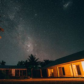Melkweg in Aitutaki, Cook Islands van Jaco Pattikawa