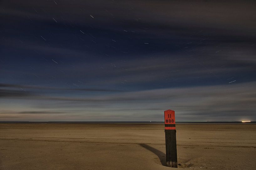 Sterrenhemel boven het Amelander strand by Remco de Vries