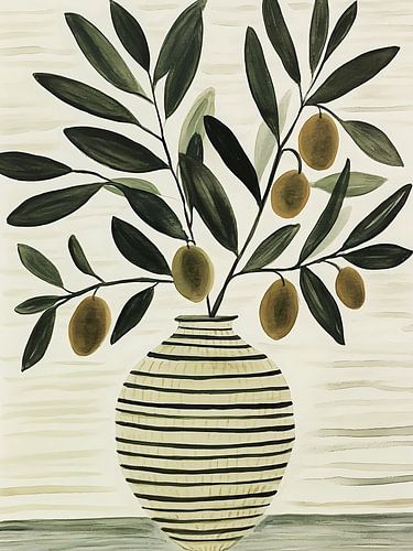 Kunstwerk „Olivenzweig-Vase“