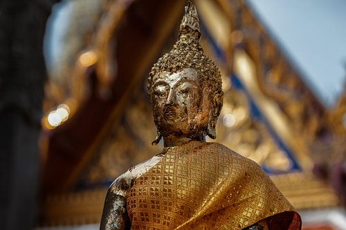 Kleine gouden Boeddha in Grand Palace Bangkok, Wat Phra Kaew