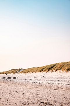 Duinrust de plage dans la douce lumière du soir