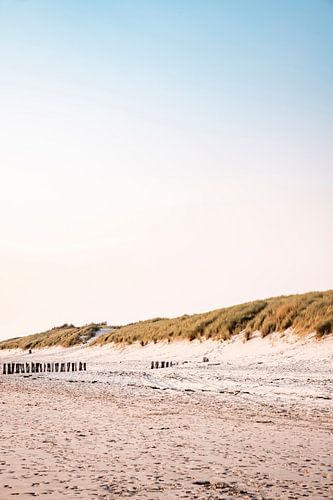 Strand Duinrust in Zacht Avondlicht