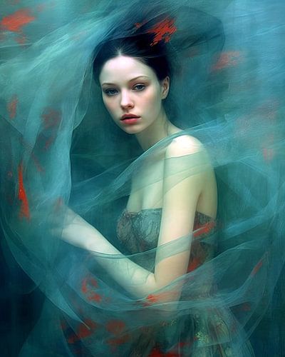 Portret in pastelkleuren "Ballerina"