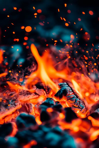 Sparkling spectacle in the glowing fire by Poster Art Shop