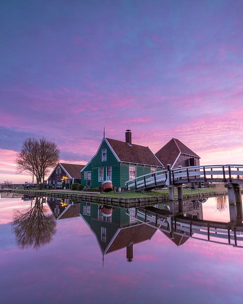 Zaanse schans au lever du soleil par Hendrik Karremans