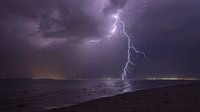 Thunderstorm above the city of Terneuzen
