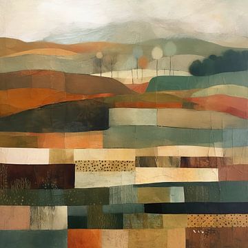 Couleurs chaudes : paysage abstrait