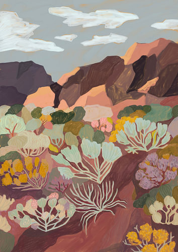 Farbenfrohe Wüstenlandschaft