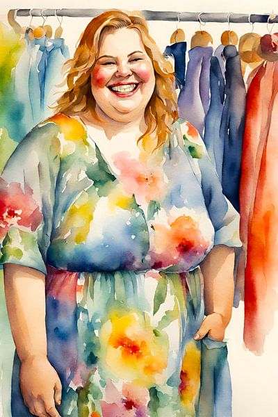 gezellige dame past kleding van De gezellige Dames