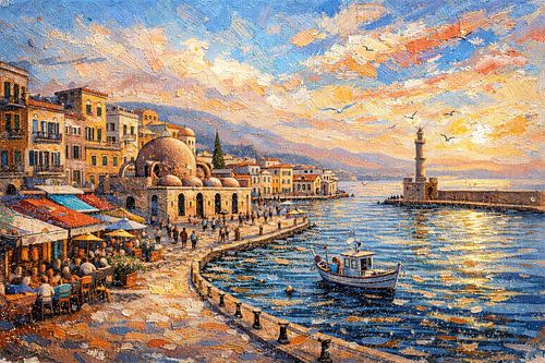 Kreta in Griekenland schilderij.