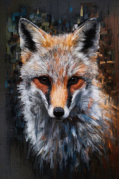 Expression abstraite d'un renard coloré par Art & Soul Creations