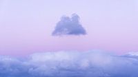 Een kleine donkere wolk zweeft boven een lichte tijdens een zonsondergang van Alex Hamstra thumbnail