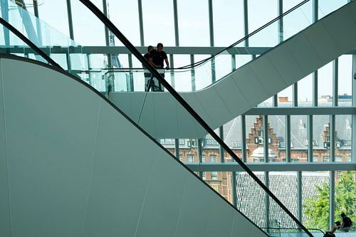 Les marches du bâtiment du Forum à Groningen