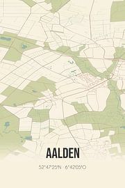 Vintage map of Aalden (Drenthe) by Prints of Place