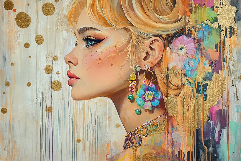 Women's portrait Colour by Eye catching paintings