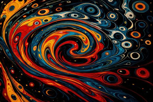 Abstracte spiraal in beweging