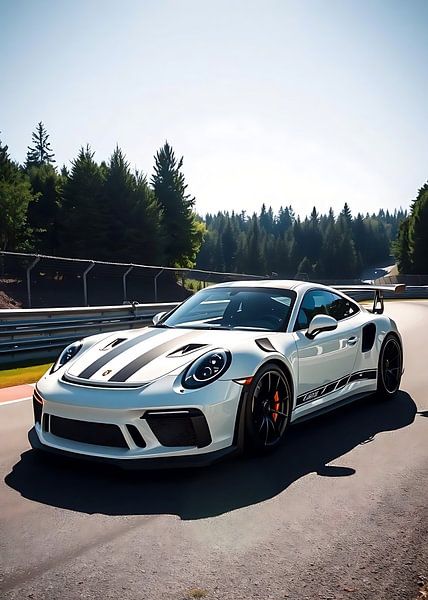 Porsche 911 GT3 RS White Raser auf der Strecke von MIROKKU