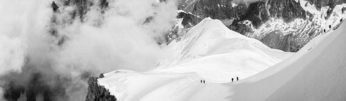 Bergbeklimmer op de Mont Blanc
