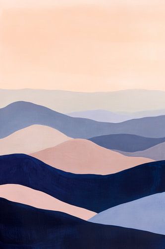 Des collines douces dans une lumière pastel