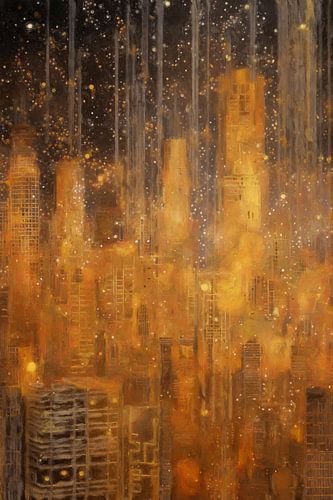 Gouden Stad in de Nacht