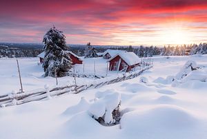 Zonsondergang in Lillehammer