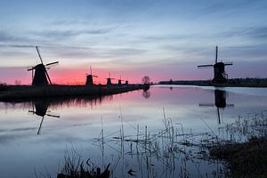 Moulins à vent Kinderdijk au lever du soleil sur Heidi Bol