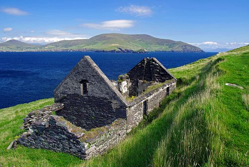 Deserted houses on Blasket Islands
