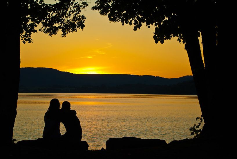 Coucher de soleil romantique par Cees van Miert