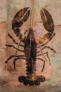 Hummer-Malerei. Brauntöne.