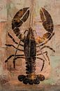 Kreeft schilderij. Bruin tinten. van Alie Ekkelenkamp thumbnail