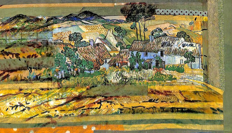 Farmhouses. Inspiration Vincent van Gogh. ( 2 ) by Ineke de Rijk